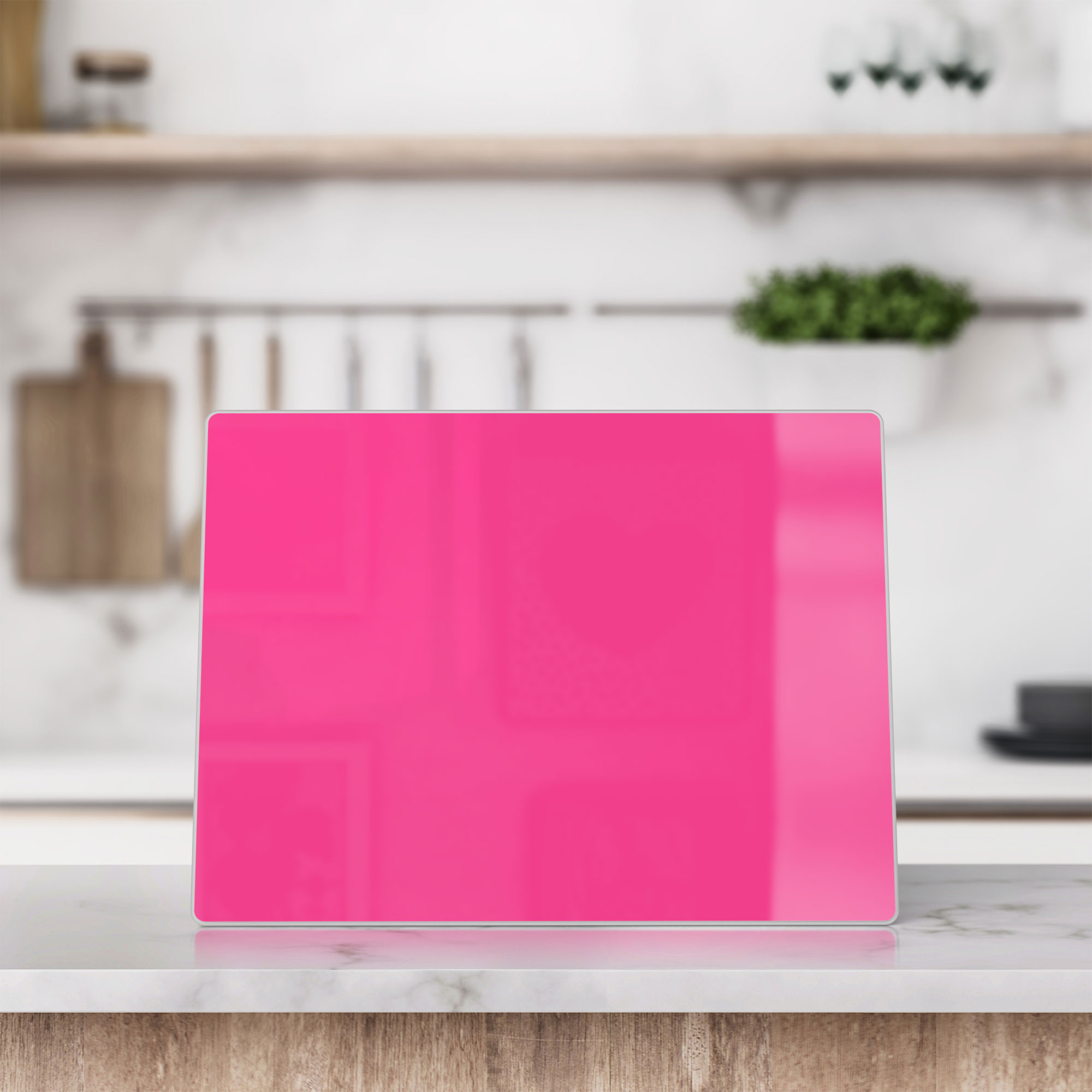 DEQORI Schneidebrett Glas Rosa Schneideplatte Servierplatte groß, v. Größen