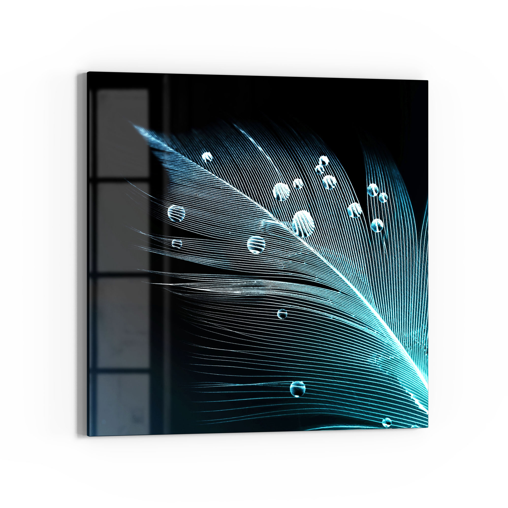 DEQORI Magnettafel Glas 'Feder mit Wasserperlen' beschreibbar, viele Größen - Bild 25 von 80