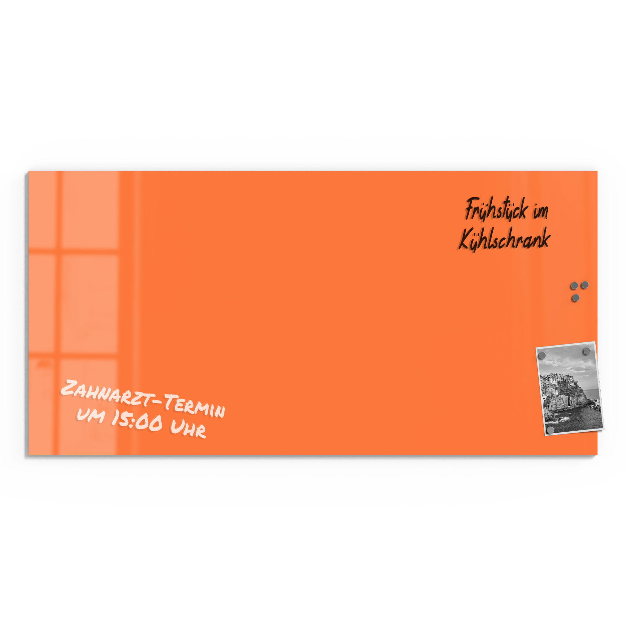 DEQORI Magnettafel Glas 'Orange' beschreibbar Whiteboard Küche, viele Größen - Bild 66 von 80