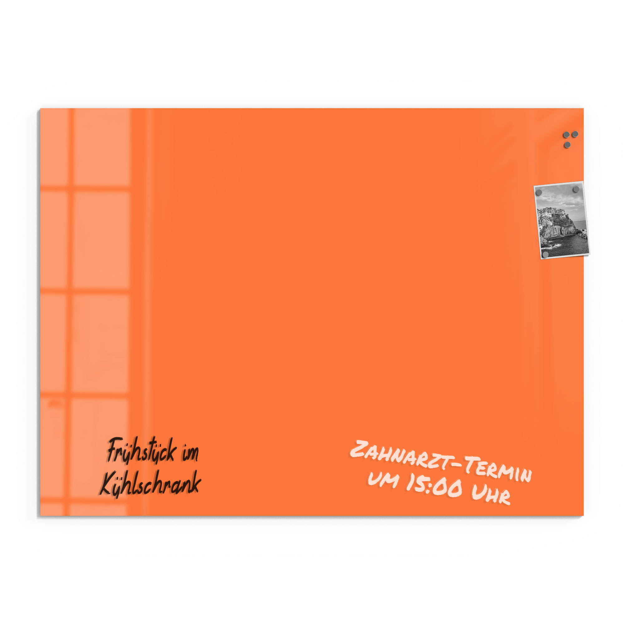 DEQORI Magnettafel Glas 'Orange' beschreibbar Whiteboard Küche, viele Größen - Bild 74 von 80