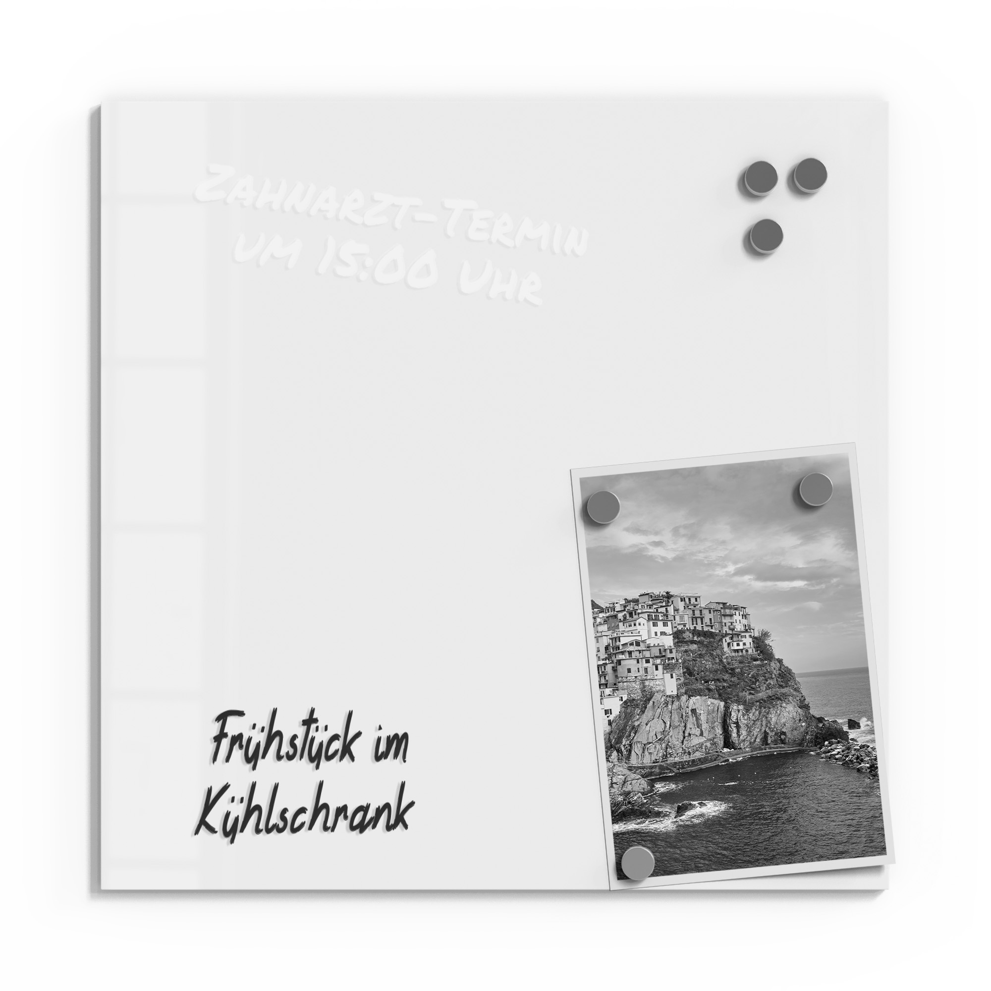 Pizarra magnética de vidrio DEQORI 'blanco' escribible pizarra blanca tablón de anuncios cocina, de Ausf. - Imagen 26 de 80