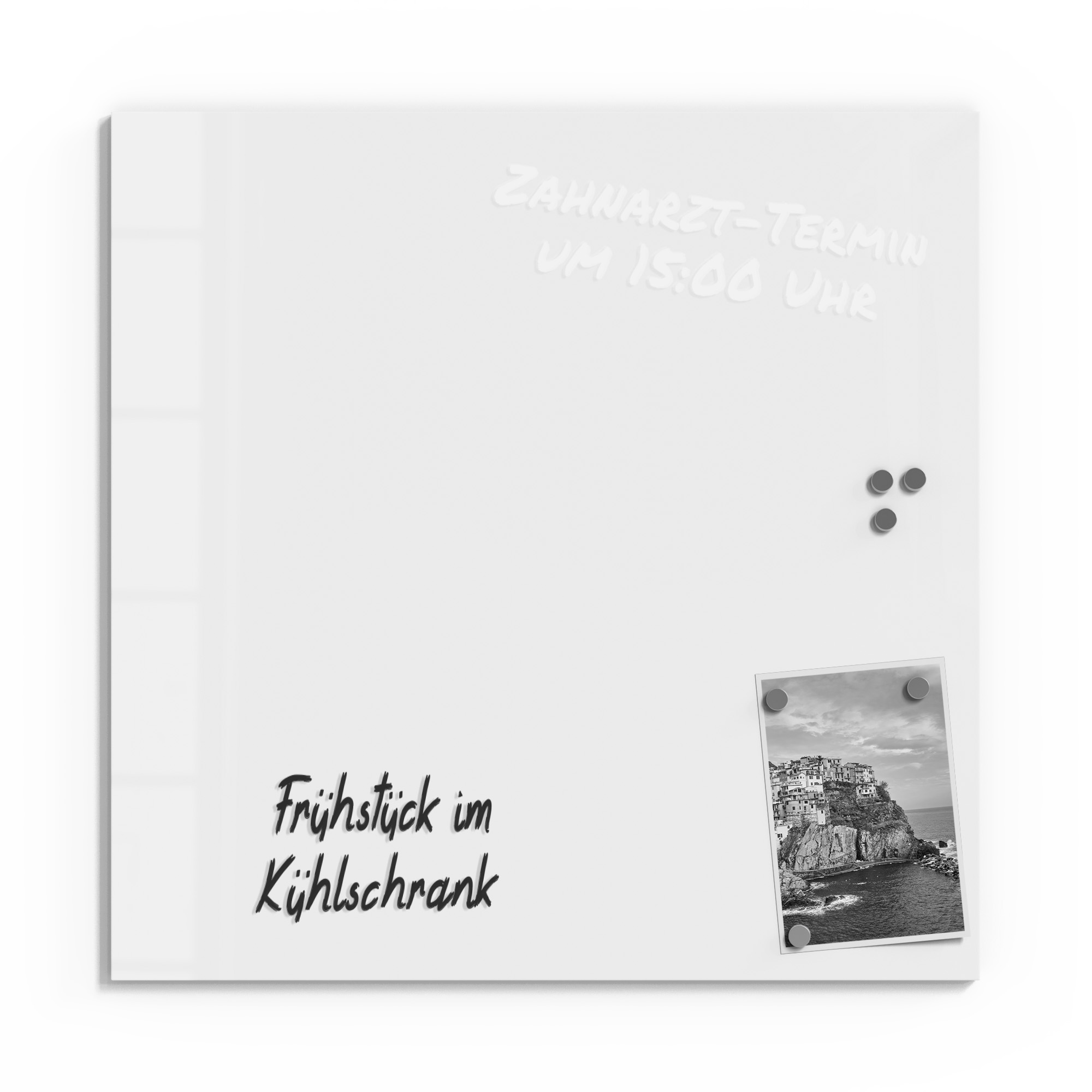 Pizarra magnética de vidrio DEQORI 'blanco' escribible pizarra blanca tablón de anuncios cocina, de Ausf. - Imagen 34 de 80