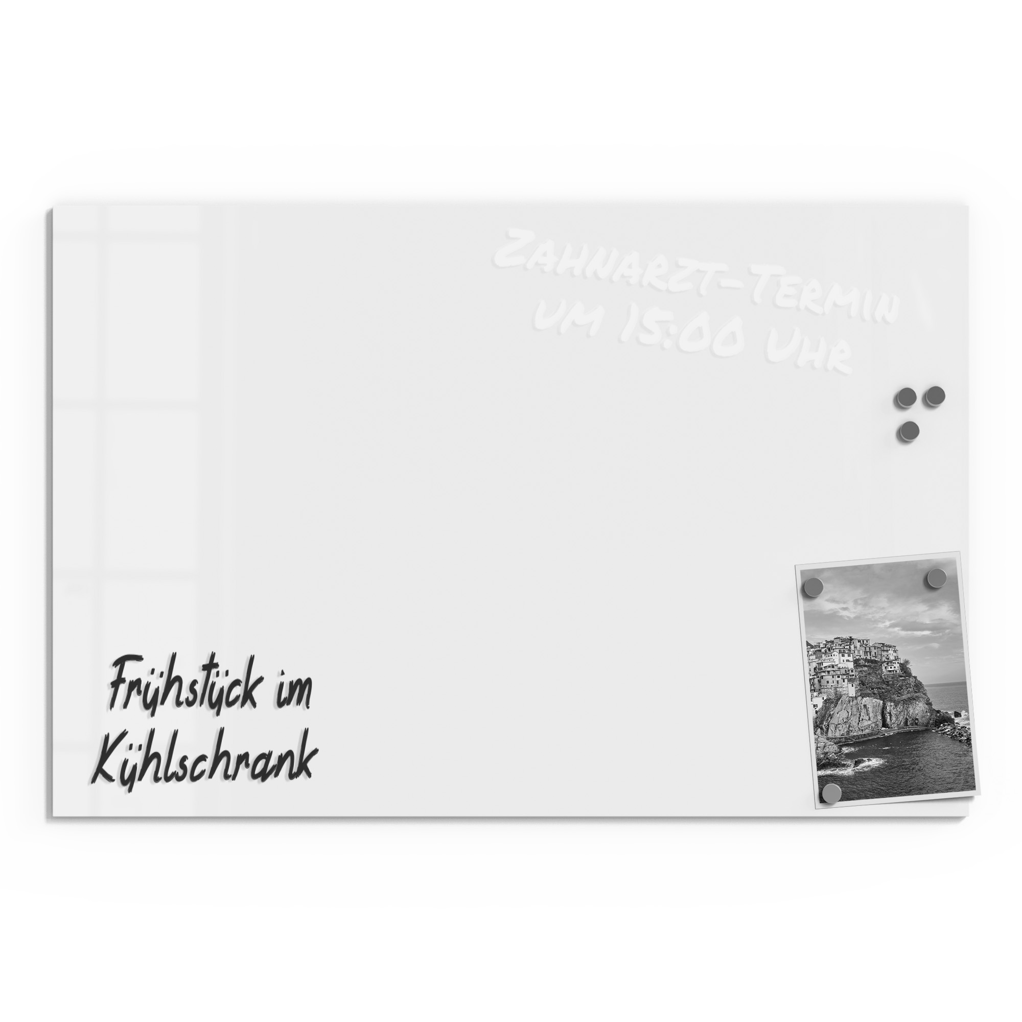 Pizarra magnética de vidrio DEQORI 'blanco' escribible pizarra blanca tablón de anuncios cocina, de Ausf. - Imagen 50 de 80