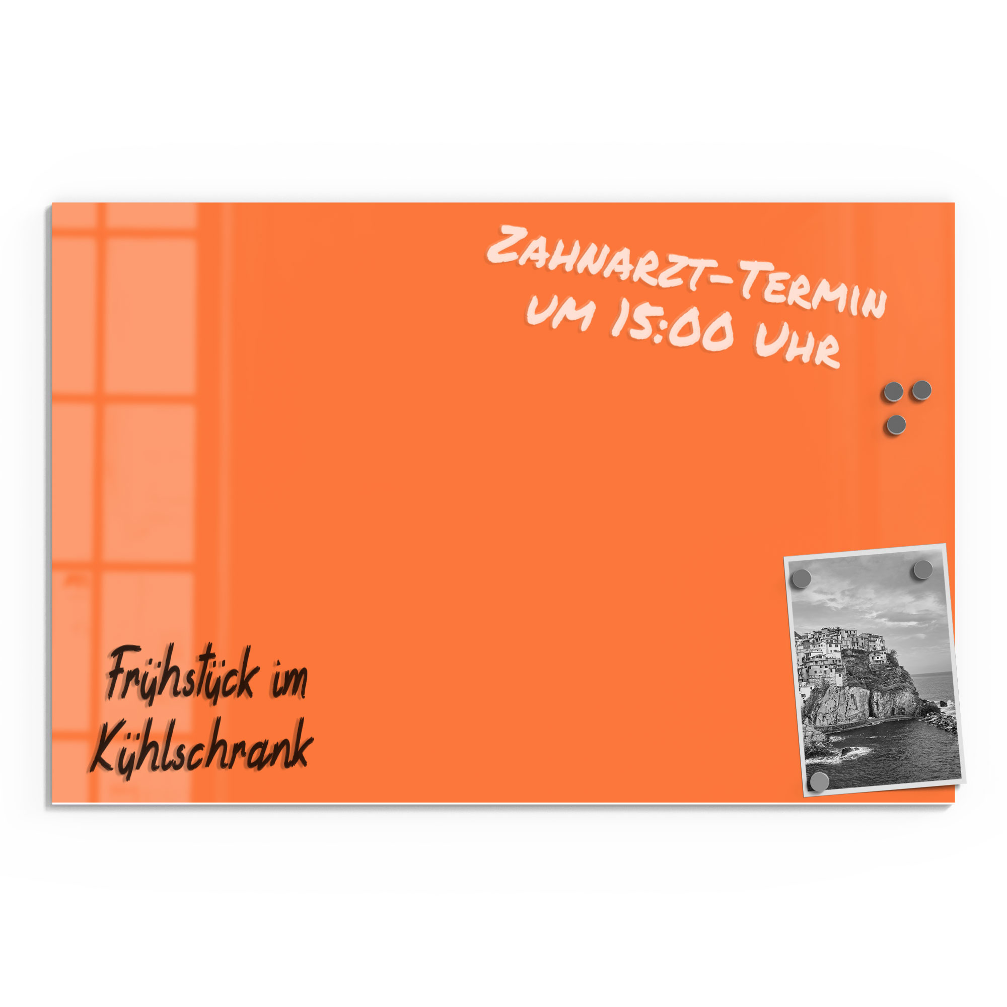 DEQORI Magnettafel Glas 'Orange' beschreibbar Whiteboard Küche, viele Größen - Bild 50 von 80