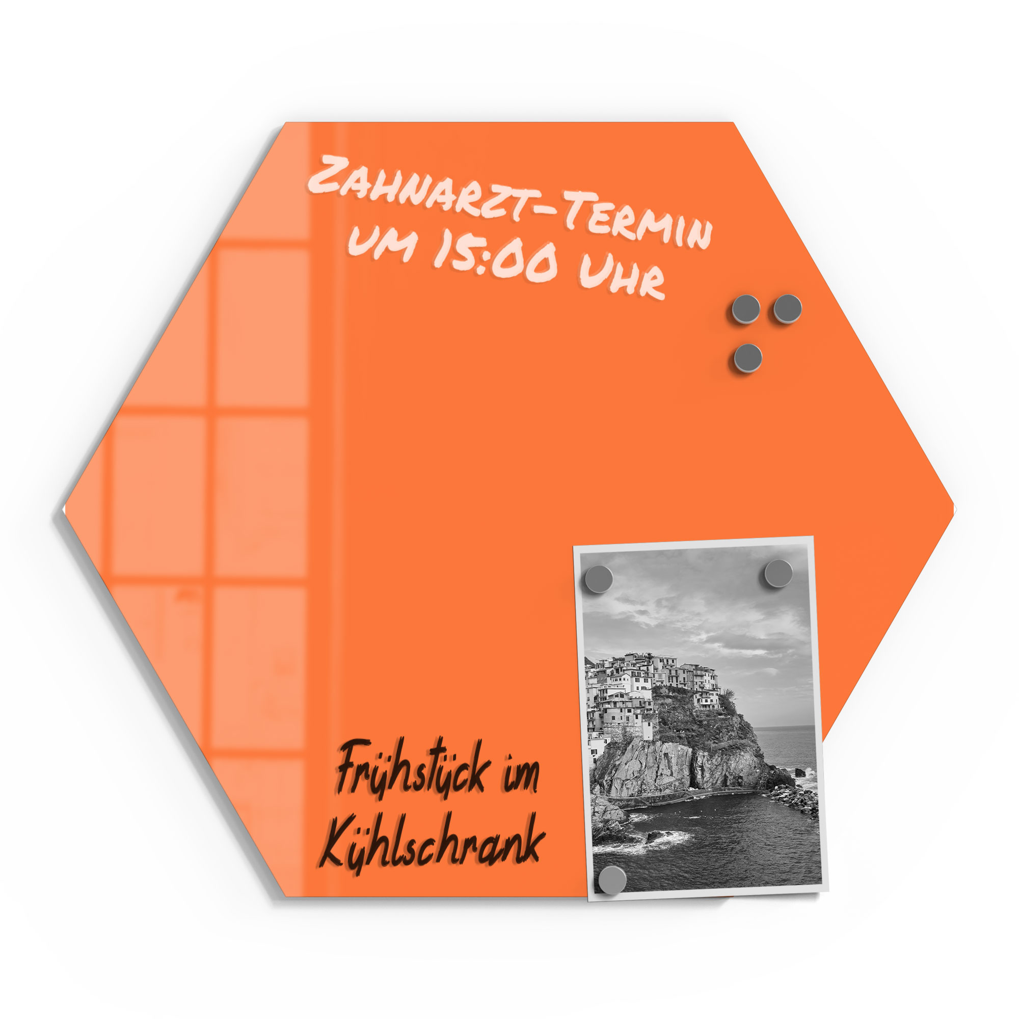 DEQORI Magnettafel Glas 'Orange' beschreibbar Whiteboard Küche, viele Größen - Bild 10 von 80