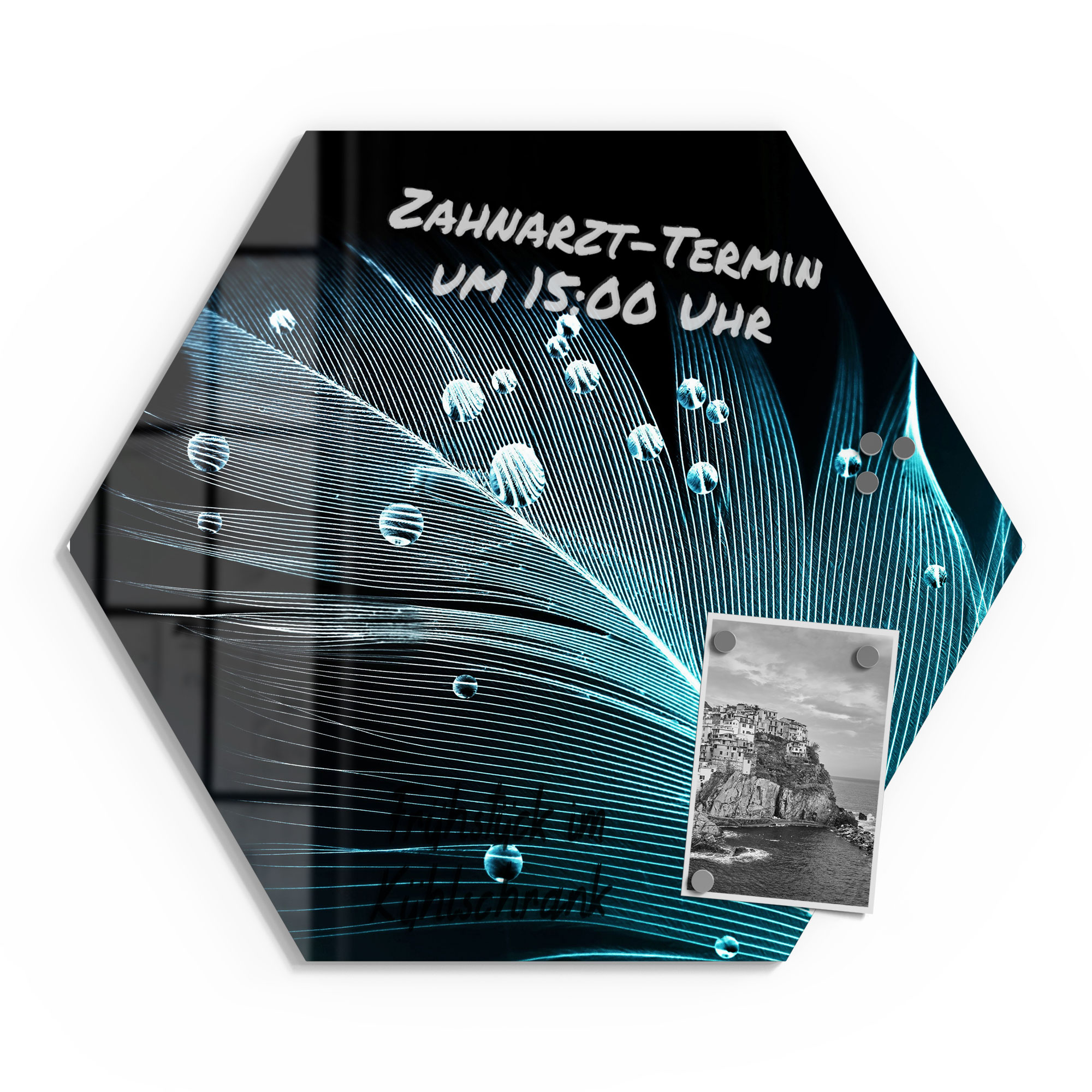 DEQORI Magnettafel Glas 'Feder mit Wasserperlen' beschreibbar, viele Größen - Bild 18 von 80