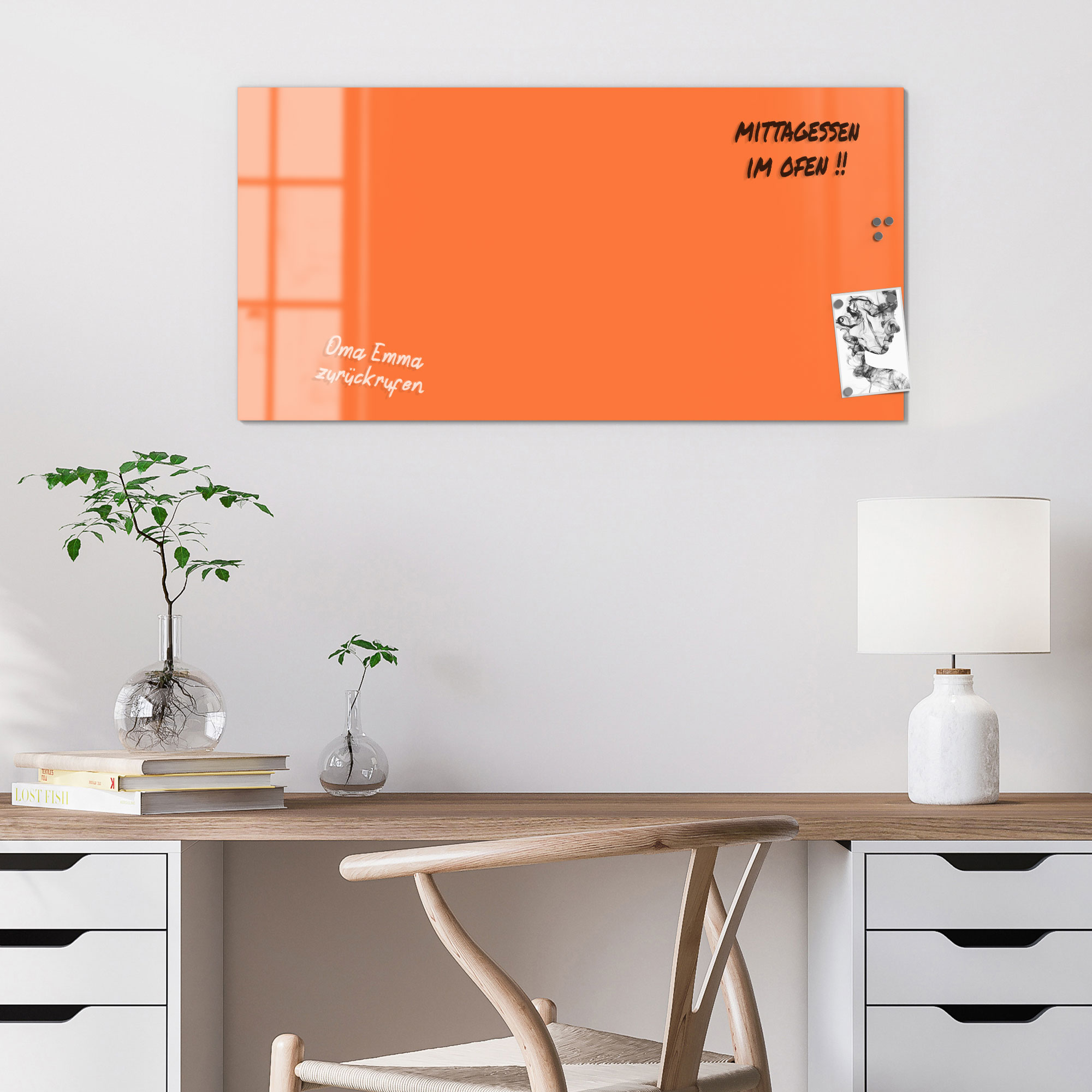 DEQORI Magnettafel Glas 'Orange' beschreibbar Whiteboard Küche, viele Größen - Bild 68 von 80