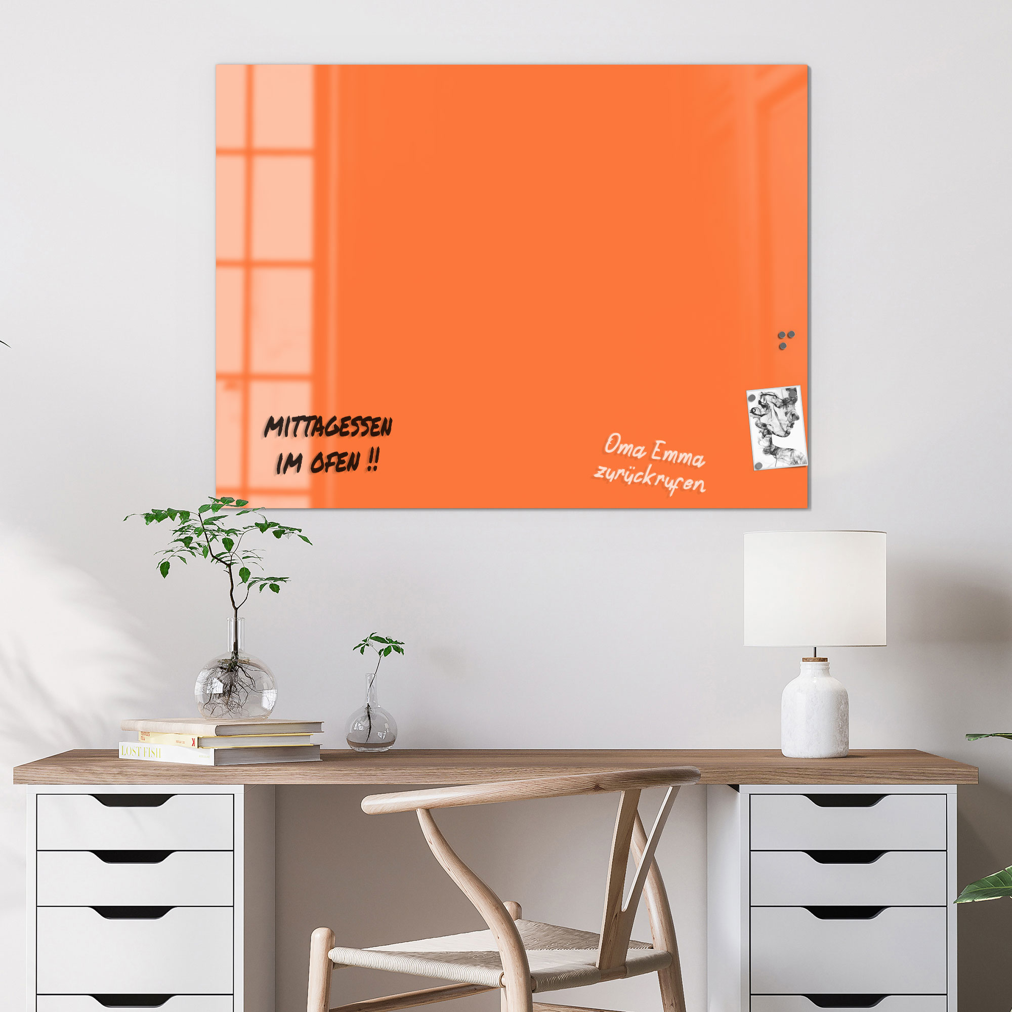 DEQORI Magnettafel Glas 'Orange' beschreibbar Whiteboard Küche, viele Größen - Bild 76 von 80