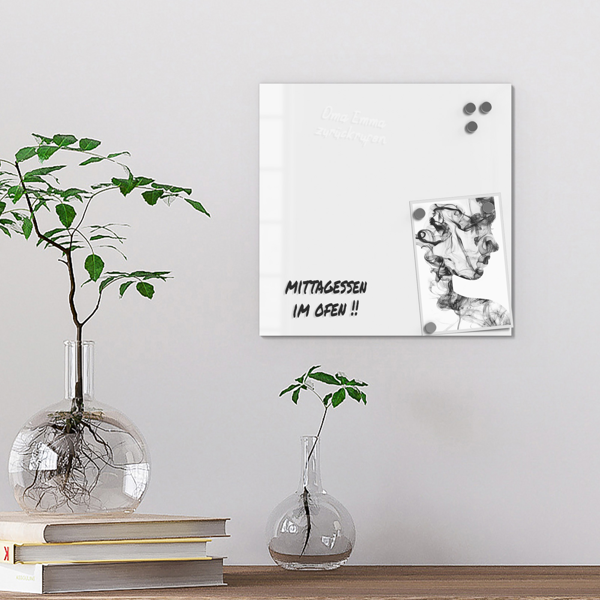 Pizarra magnética de vidrio DEQORI 'blanco' escribible pizarra blanca tablón de anuncios cocina, de Ausf. - Imagen 28 de 80