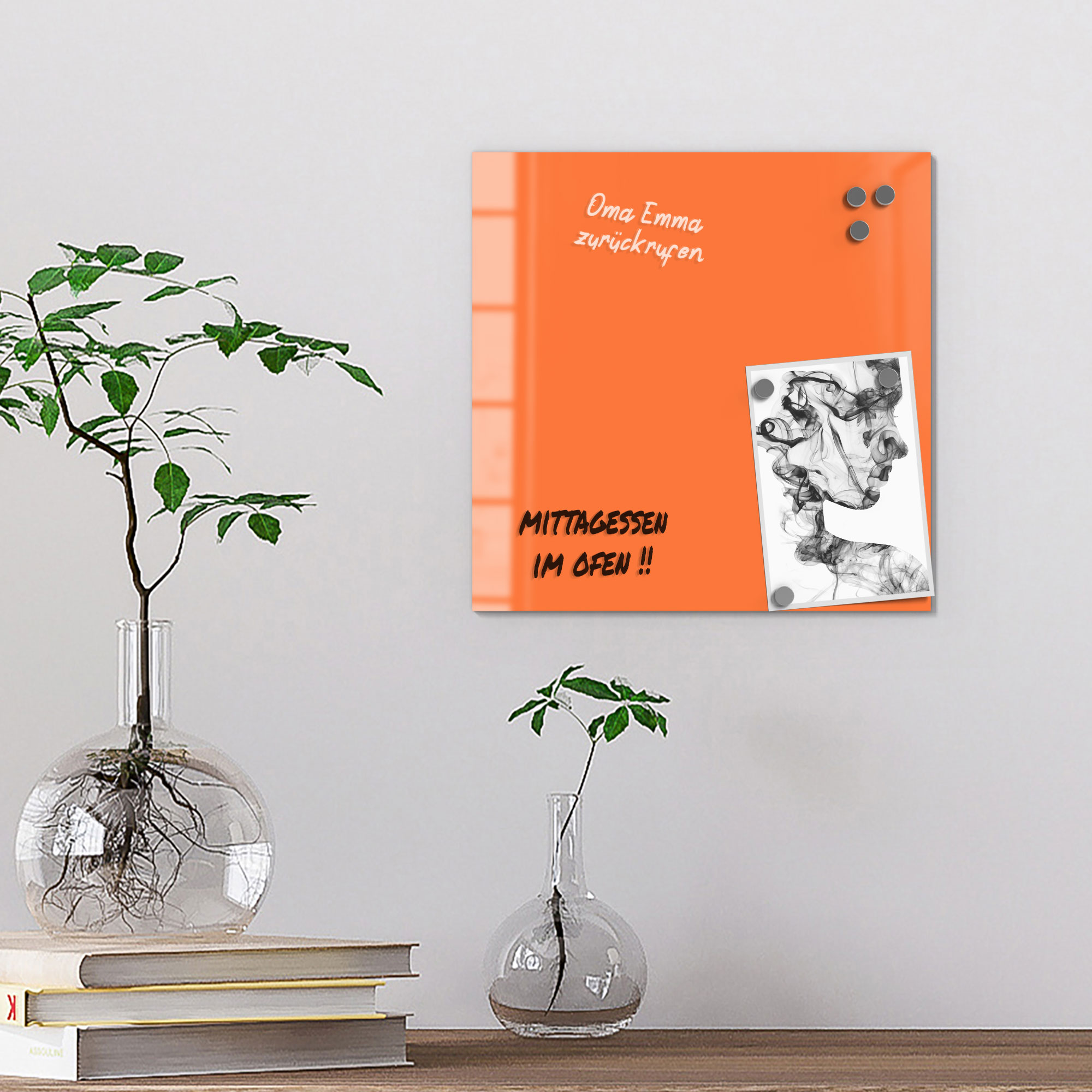 DEQORI Magnettafel Glas 'Orange' beschreibbar Whiteboard Küche, viele Größen - Bild 28 von 80