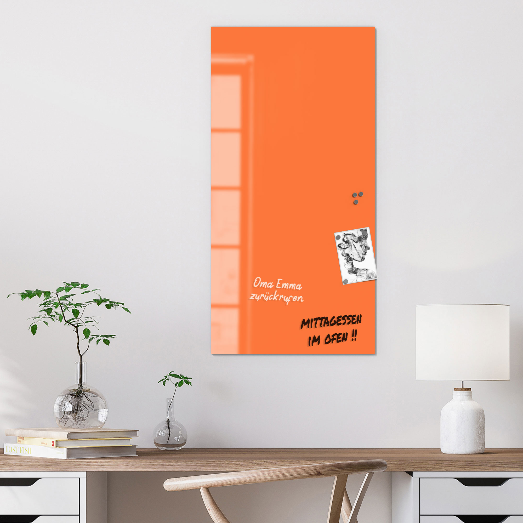 DEQORI Magnettafel Glas 'Orange' beschreibbar Whiteboard Küche, viele Größen - Bild 44 von 80