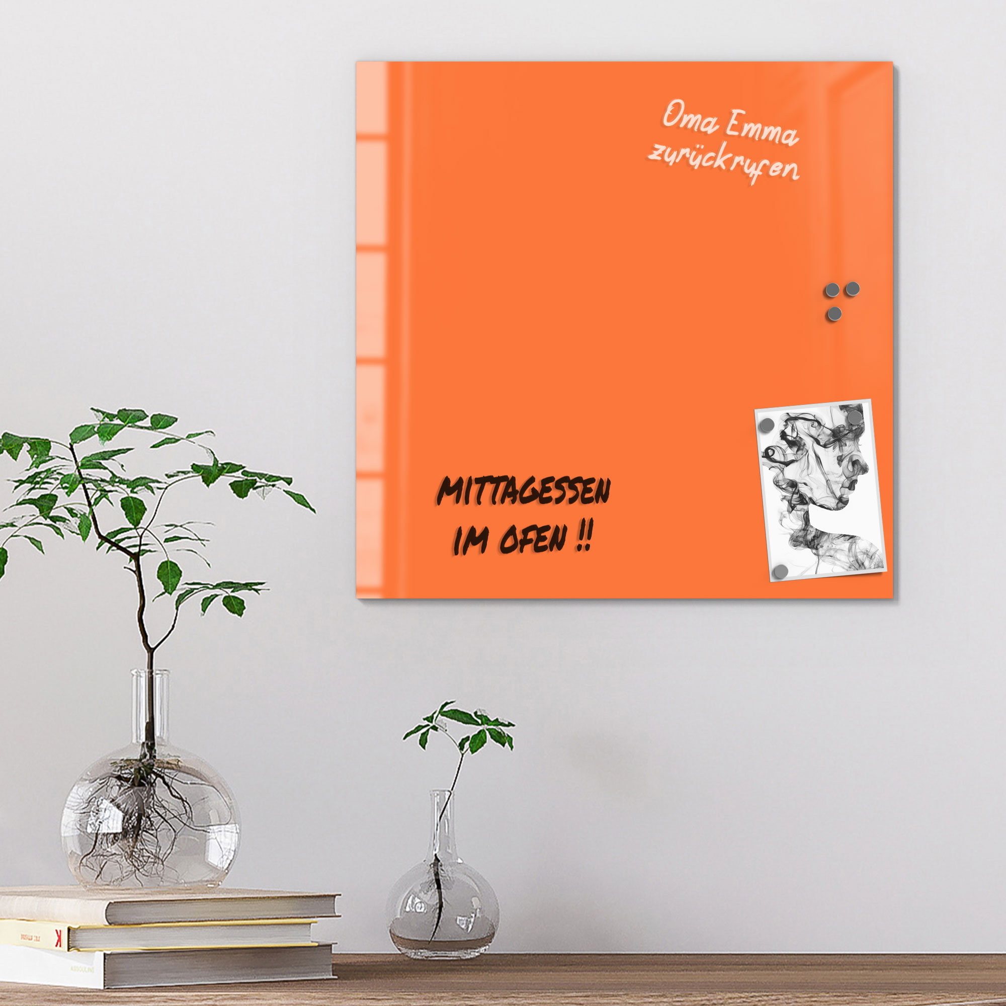 DEQORI Magnettafel Glas 'Orange' beschreibbar Whiteboard Küche, viele Größen - Bild 36 von 80