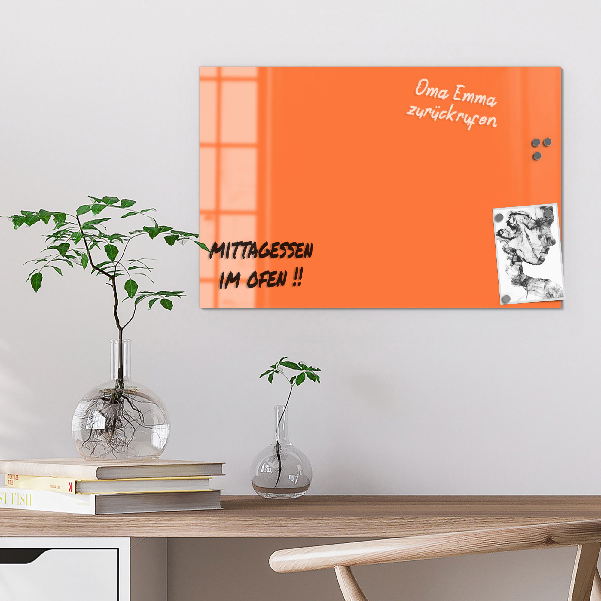 DEQORI Magnettafel Glas 'Orange' beschreibbar Whiteboard Küche, viele Größen - Bild 52 von 80