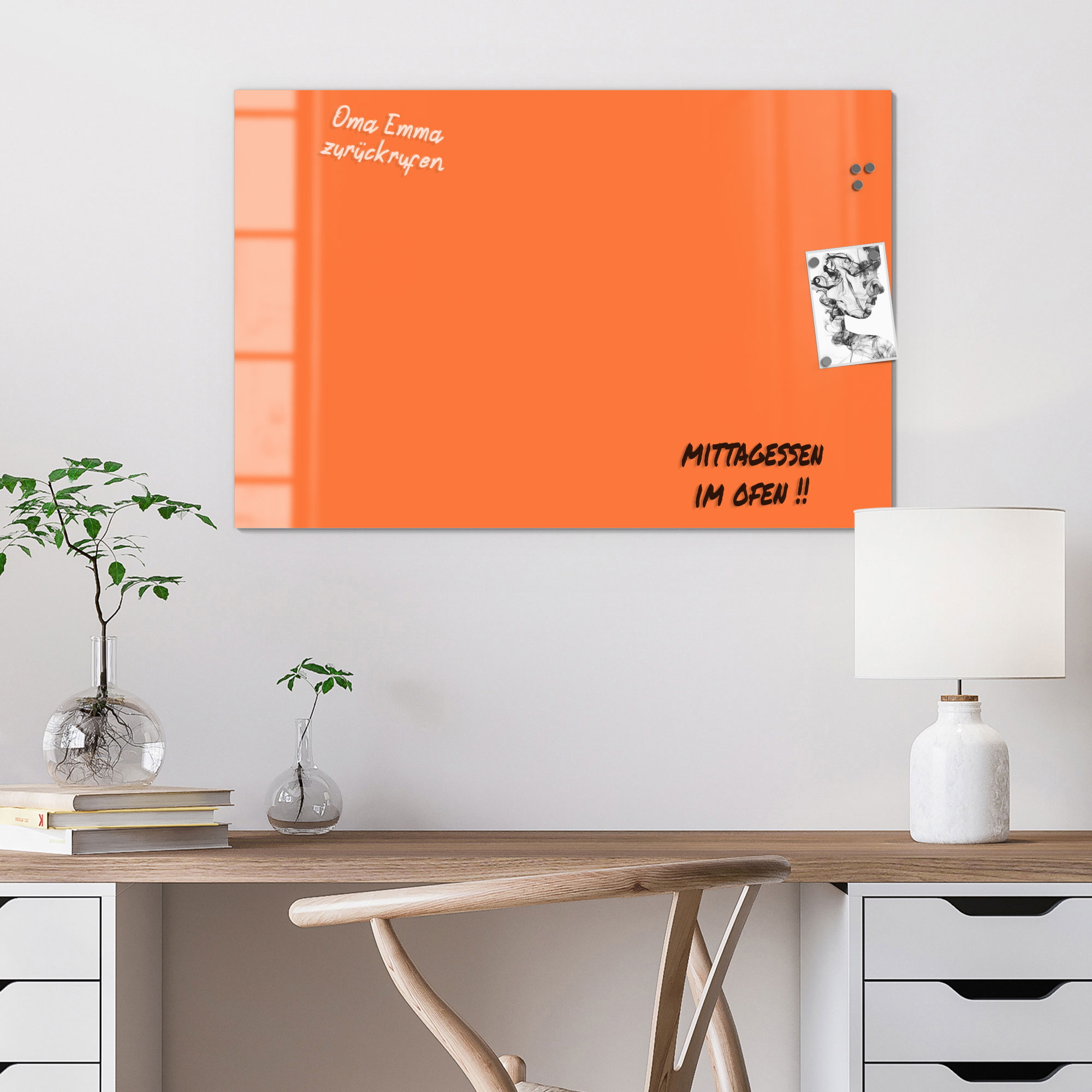 DEQORI Magnettafel Glas 'Orange' beschreibbar Whiteboard Küche, viele Größen - Bild 60 von 80