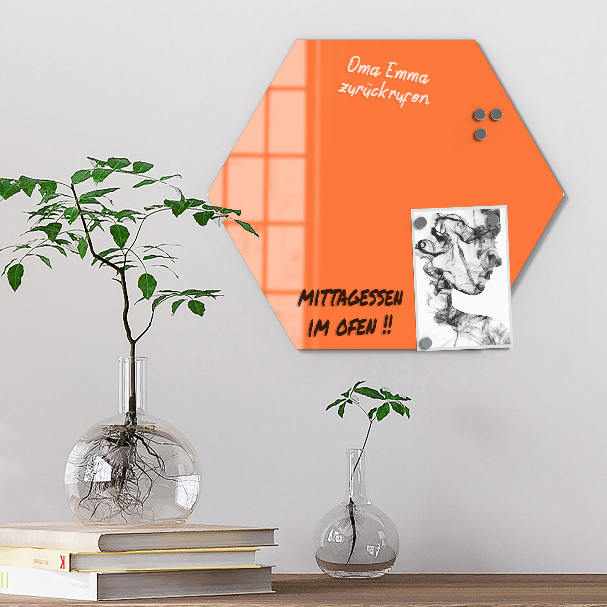 DEQORI Magnettafel Glas 'Orange' beschreibbar Whiteboard Küche, viele Größen - Bild 12 von 80