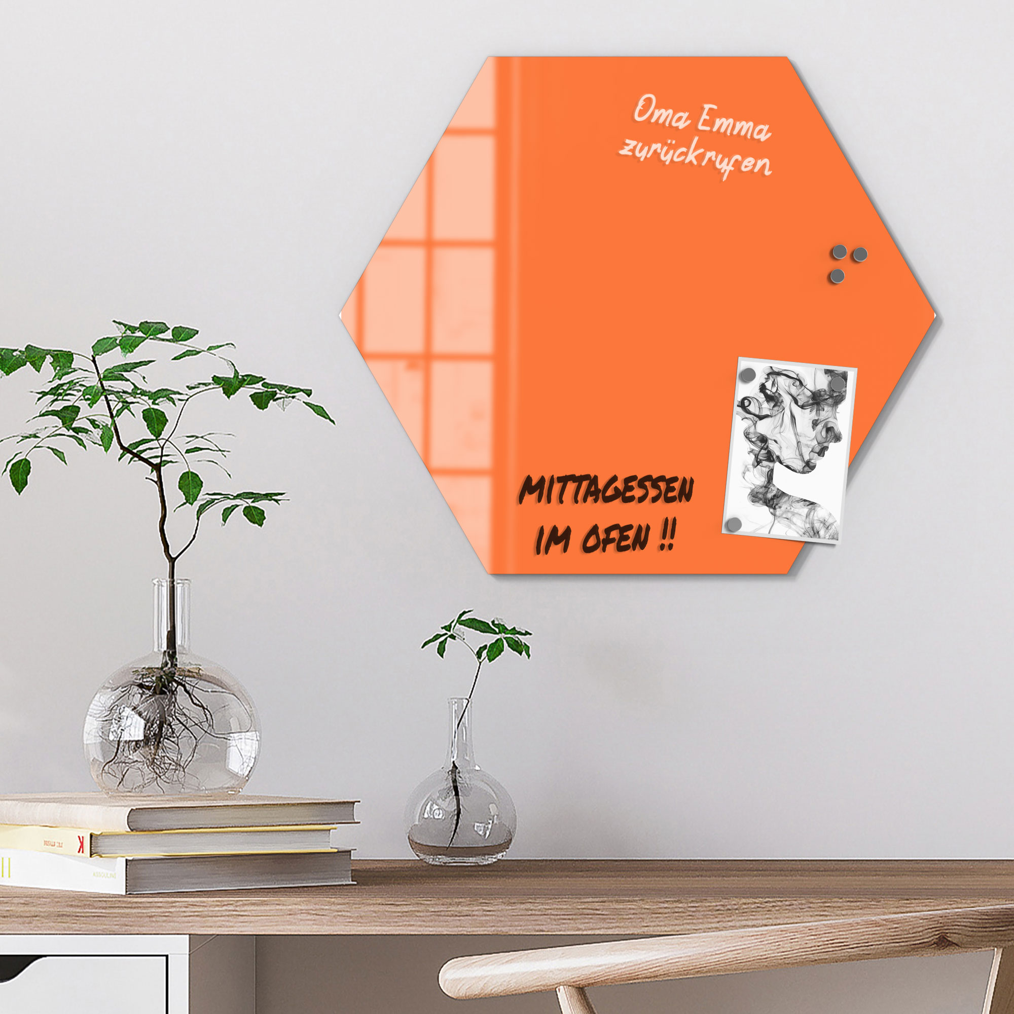 DEQORI Magnettafel Glas 'Orange' beschreibbar Whiteboard Küche, viele Größen - Bild 20 von 80