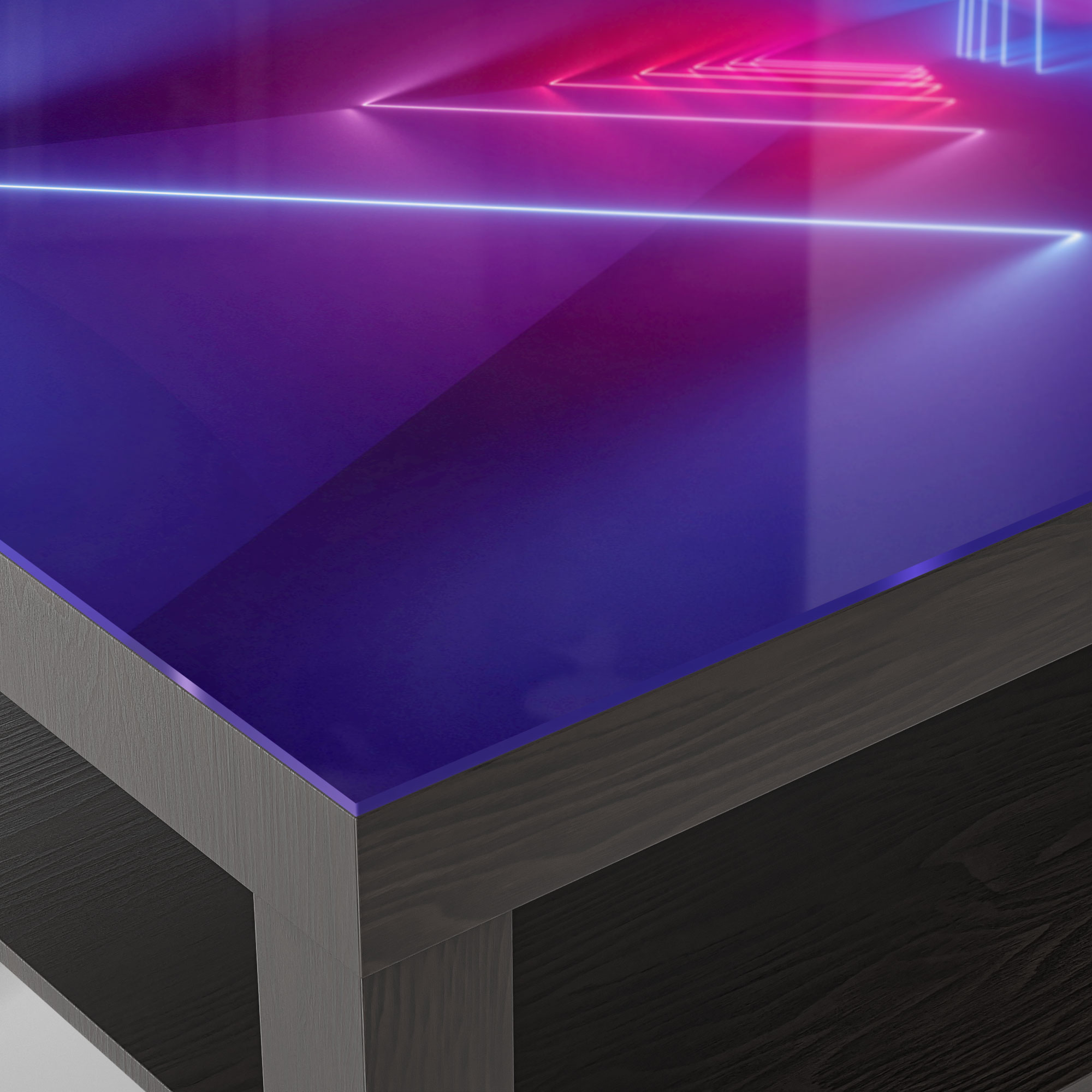 DEQORI Couchtisch Lichtinstallation Glas Beistelltisch Tisch, versch. Ausf.